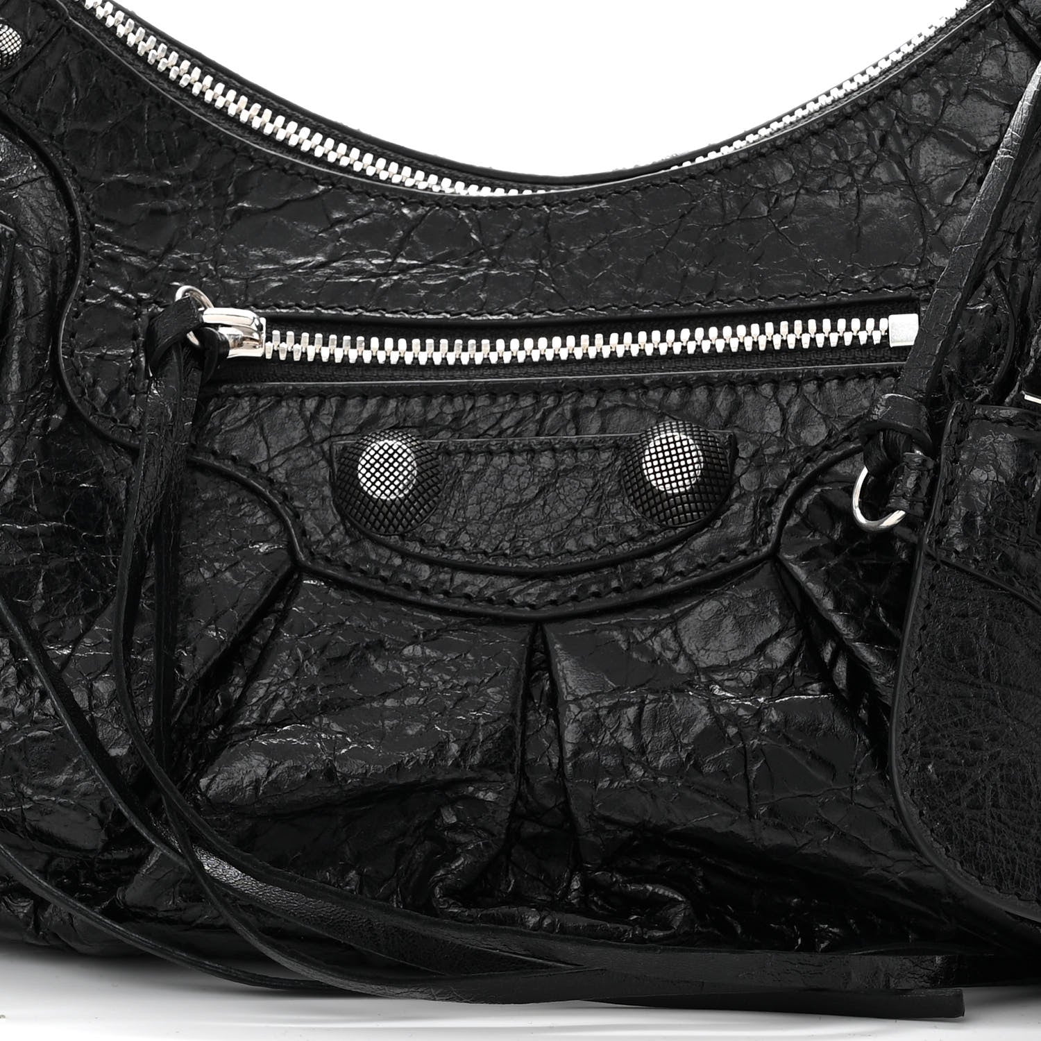 Balenciaga Agneau Arena Small Le Cagole Shoulder Bag Black 8 of 10