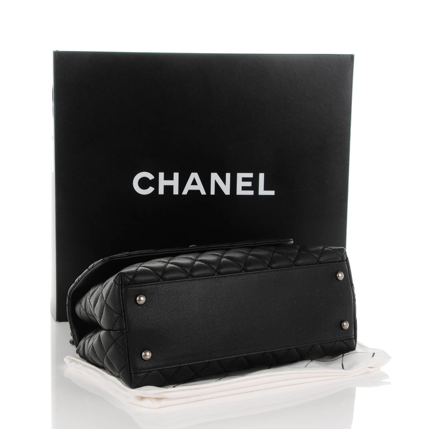 Chanel Caviar Quilted Small Coco Handle Flap Black 4 of 8
