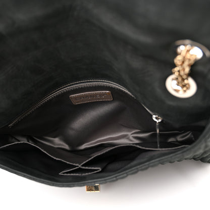 Chanel Iridescent Calfskin Vertical Quilted Mademoiselle Lock Bijoux Flap Shoulder Bag Black 4 of 9