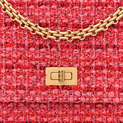 Chanel Tweed Quilted Reissue Wallet On Chain WOC Red Pink Multicolor 8 of 10