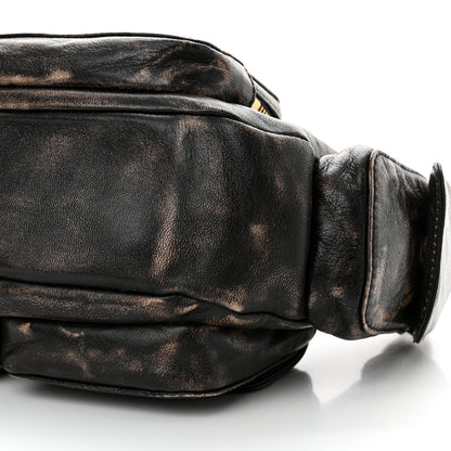 Miu Miu Distressed Nappa Pocket Bag Sand Coffee 10 of 12