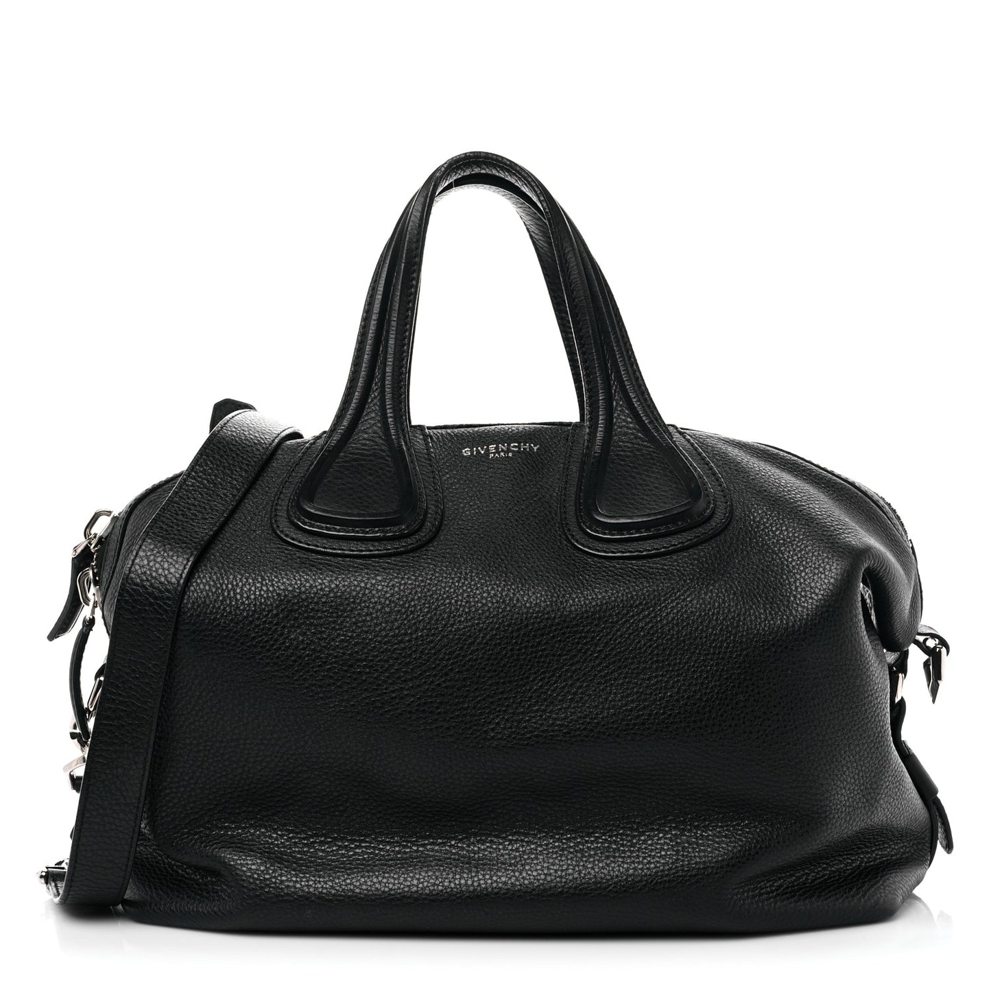 Waxy Grained Calfskin Medium Nightingale Black