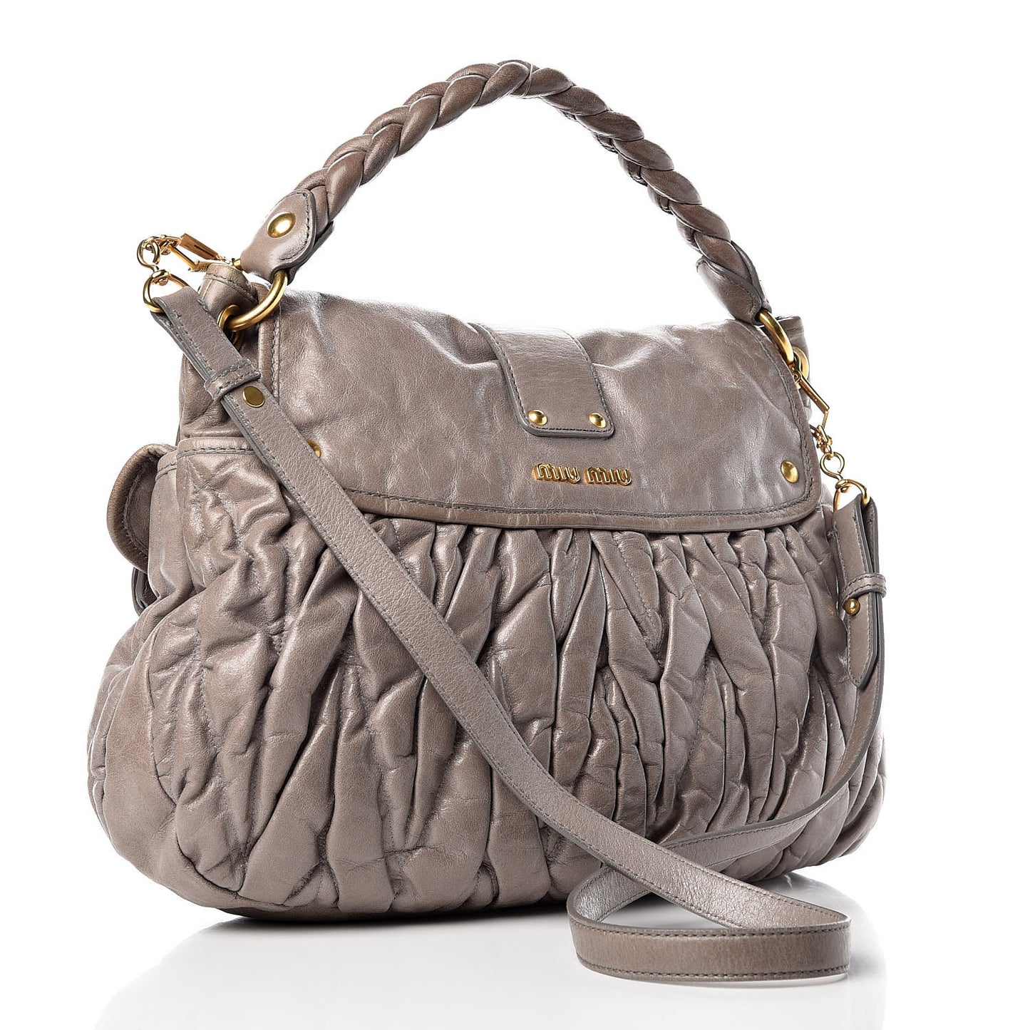 Nappa Matelasse Coffer Hobo Fumo