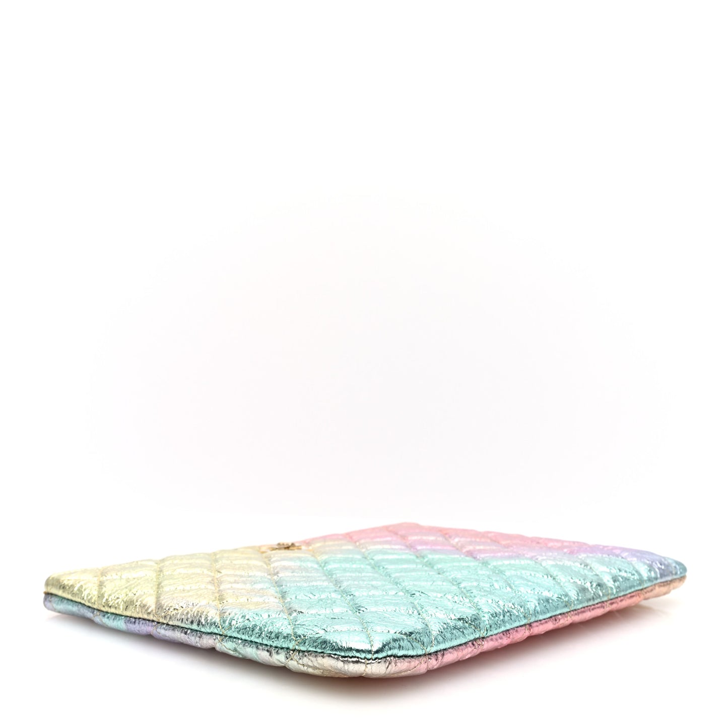 Metallic Goatskin Quilted Medium 2.55 Reissue Cosmetic Case Multicolor