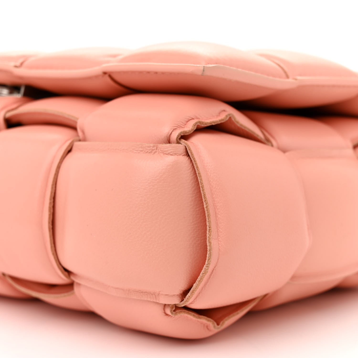 Bottega Veneta Nappa Maxi Intreccio Padded Cassette Crossbody Bag Peachy 10 of 13