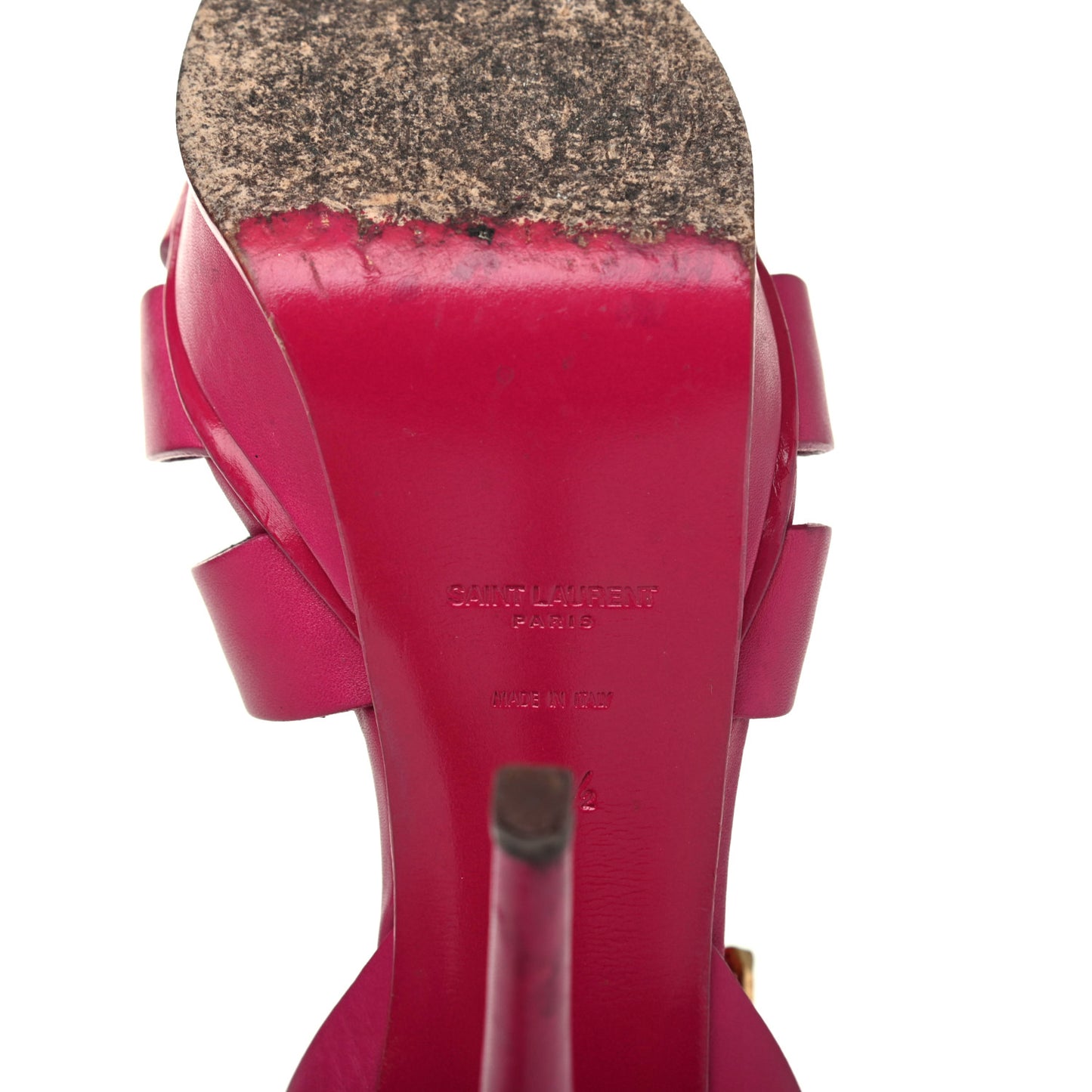 Calfskin Tribute 105 Platform Sandals 39.5 Fuchsia