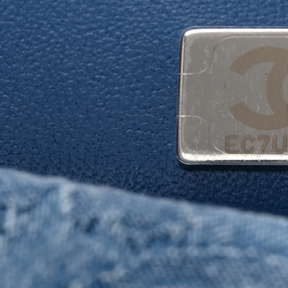 Chanel Denim Quilted Camellia Sweetheart Mini Flap Blue 7 of 11