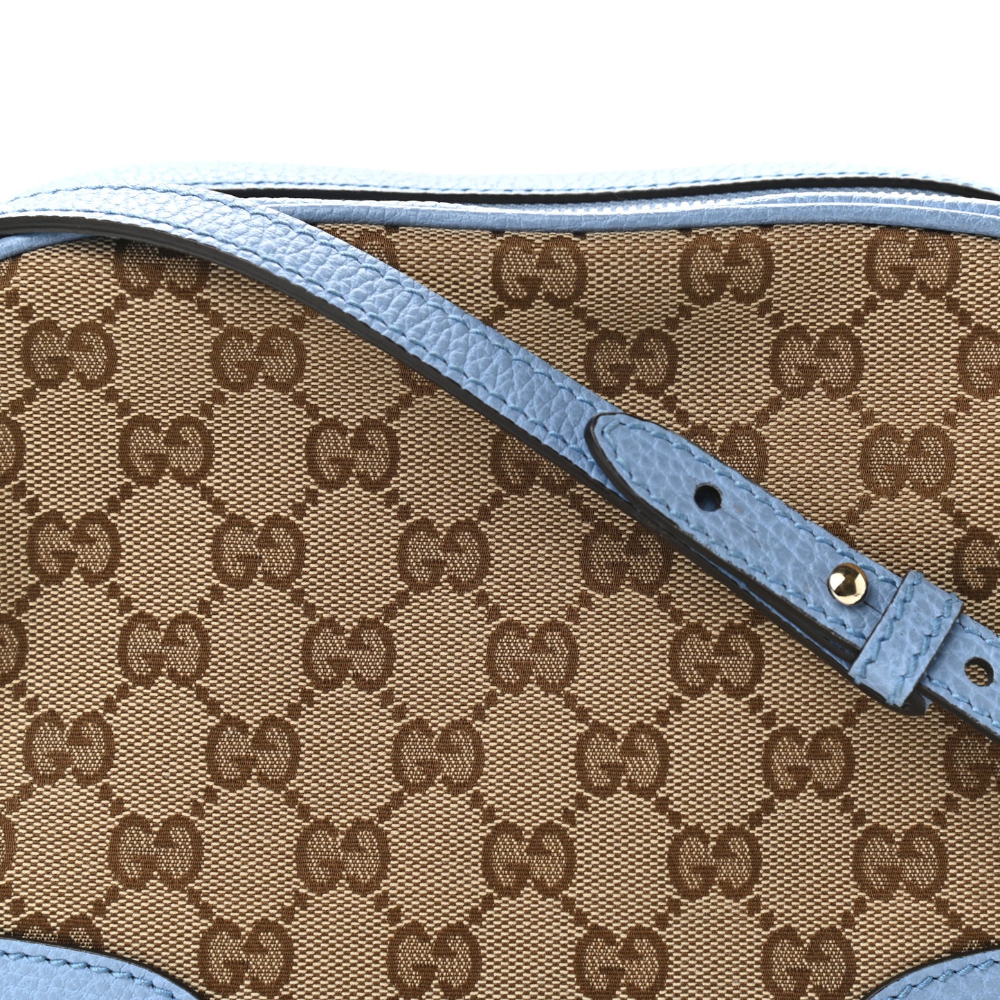 Monogram Mini Bree Messenger Bag Beige Mineral Blue