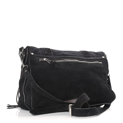 Proenza Schouler Suede Fringe Medium PS1 Satchel Black 3 of 8