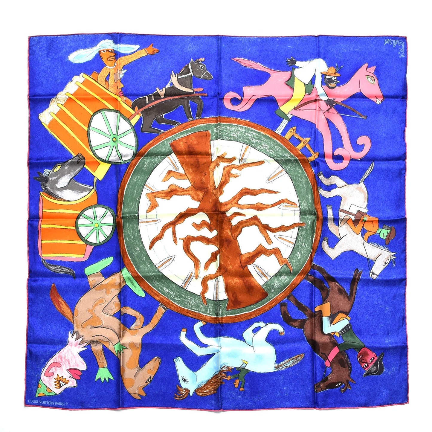 Silk William Wilson Les Chevaux Scarf