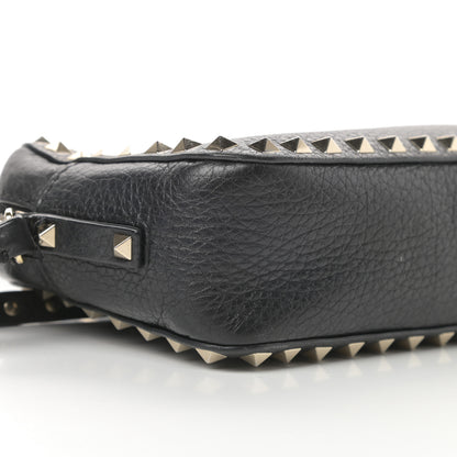 Valentino Garavani Pebbled Calfskin Rockstud Camera Crossbody Bag Black 8 of 16