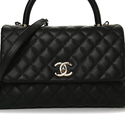 Chanel Caviar Quilted Small Coco Handle Flap Black 9 of 12