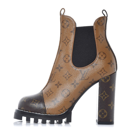 Louis Vuitton Patent Reverse Monogram Star Trail Chelsea Ankle Boots 38.5 1 of 9