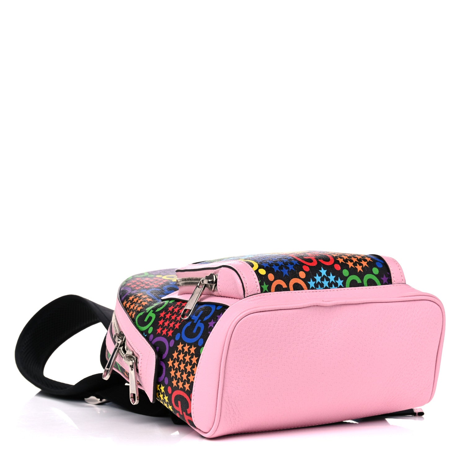 Gucci GG Supreme Monogram Psychedelic Small Day Backpack Black Multicolor Sugar Pink 3 of 10
