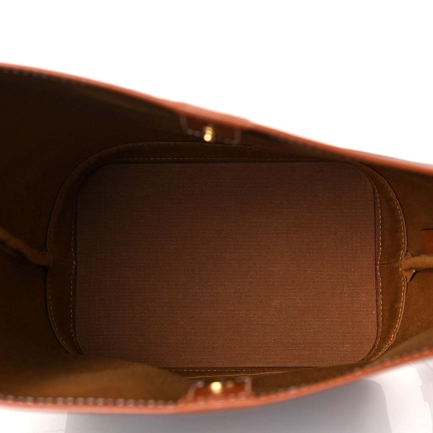 Celine Triomphe Canvas Calfskin Small Bucket Bag Tan 5 of 9