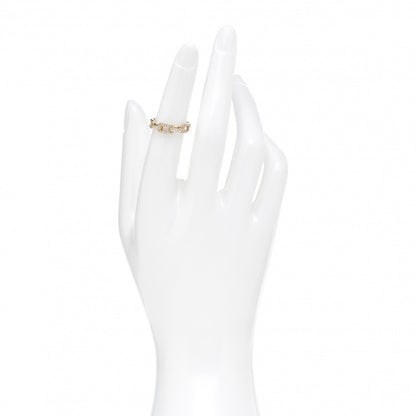 David Yurman 18K Yellow Gold Diamond 4.5mm Stax Single Row Chain Link Ring 49 4.75 2 of 5
