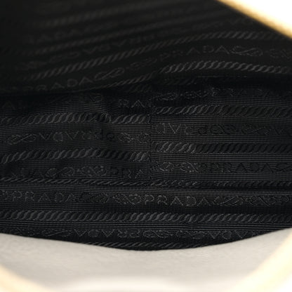 Prada Vitello Phenix Zippered Messenger Hobo White 5 of 10