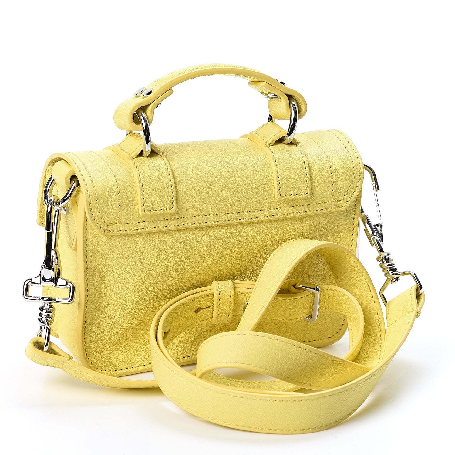 Proenza Schouler Lambskin Micro PS1 Satchel Canary Yellow 2 of 8