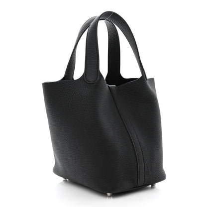 Hermes Taurillon Clemence Picotin Lock 18 PM Black 3 of 10