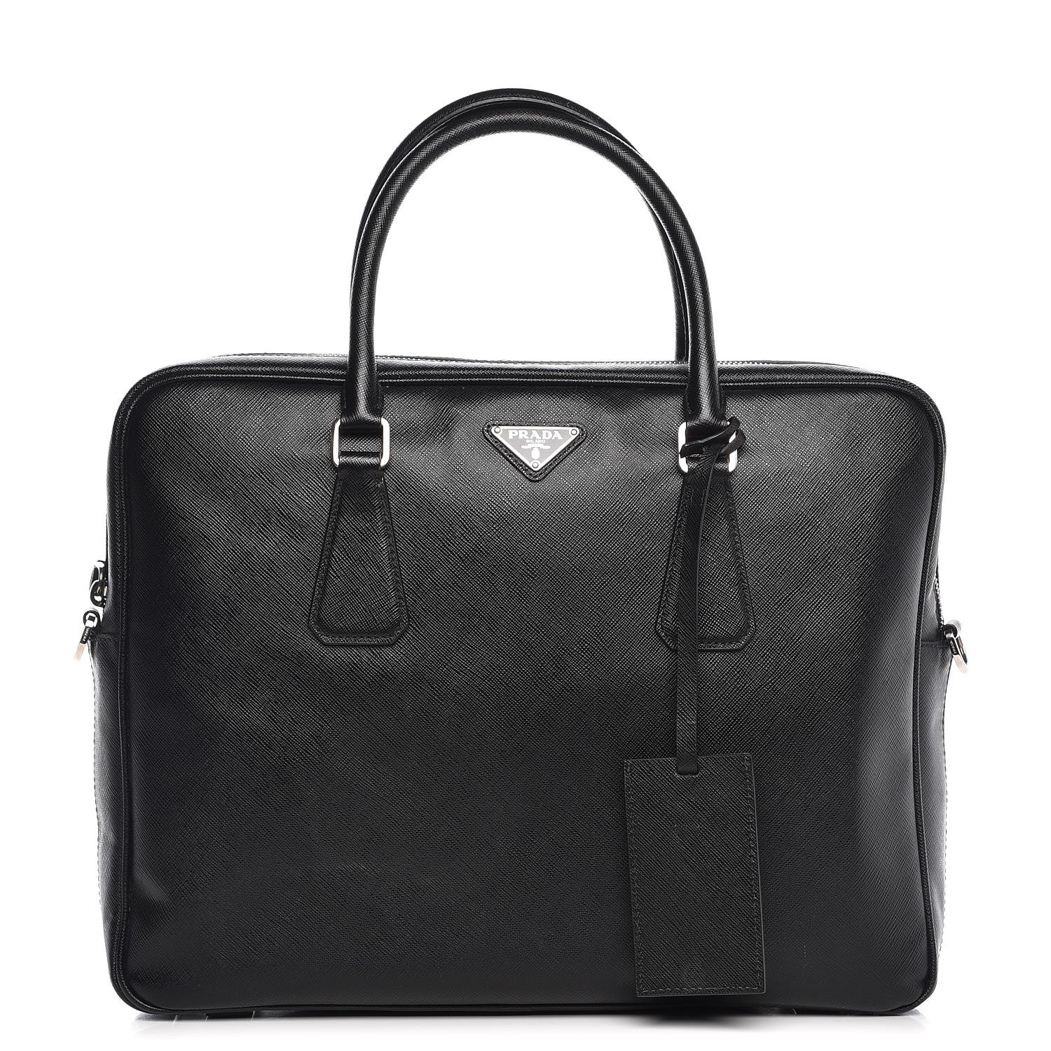 Prada Saffiano Travel Briefcase Nero Black 1 of 9