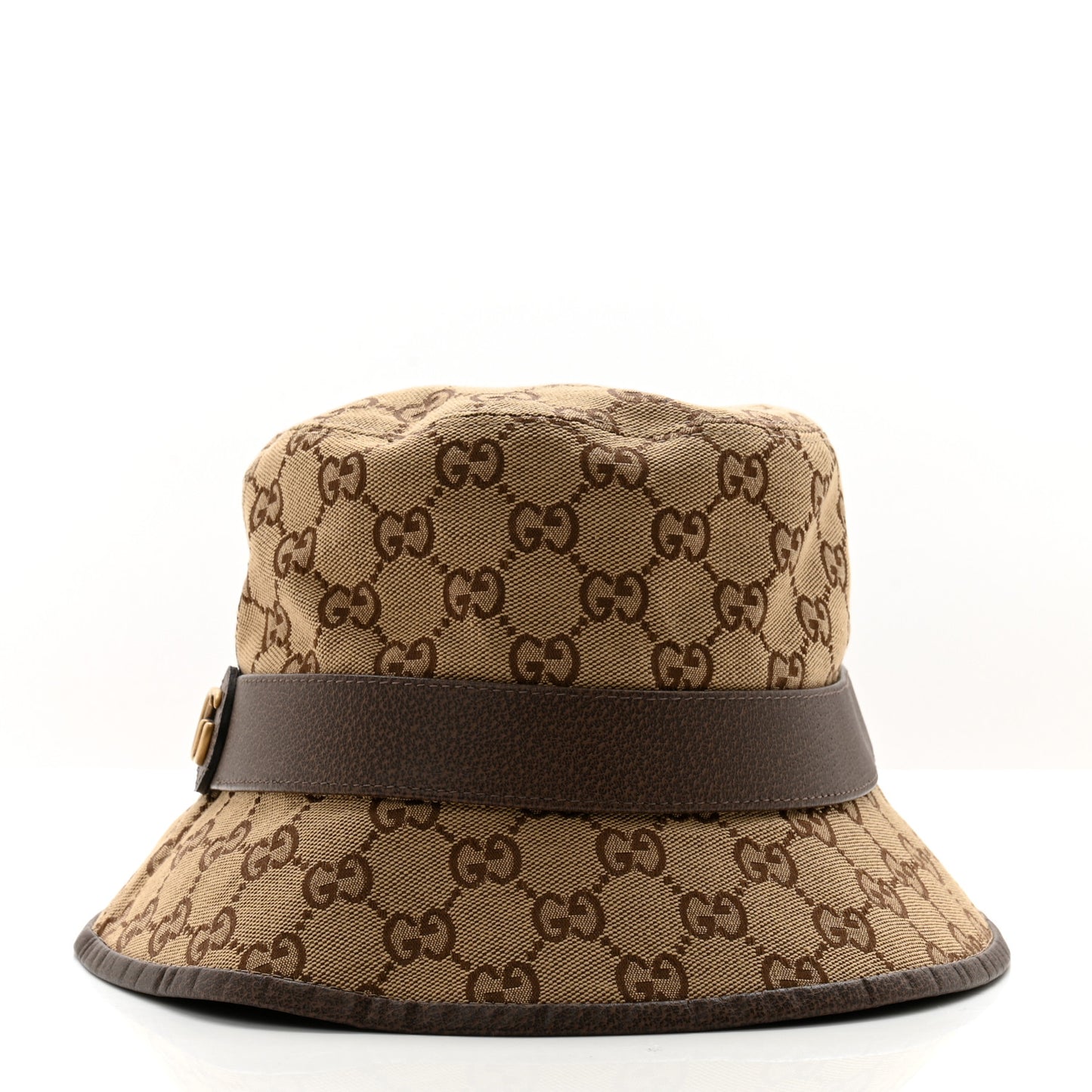 Monogram Textured Dollar Calfskin GG Jago Bucket Hat L Cacao Beige