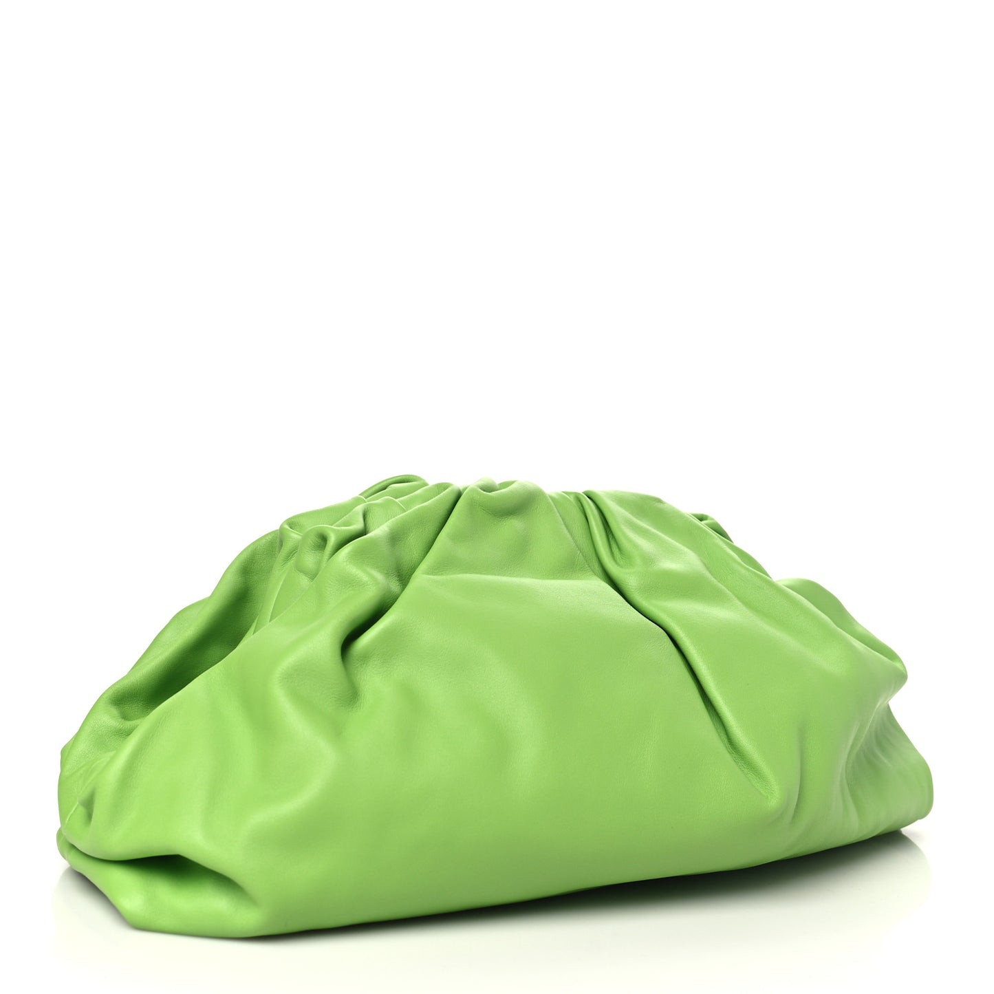 Smooth Butter Calf The Pouch Oversized Clutch Acid Green