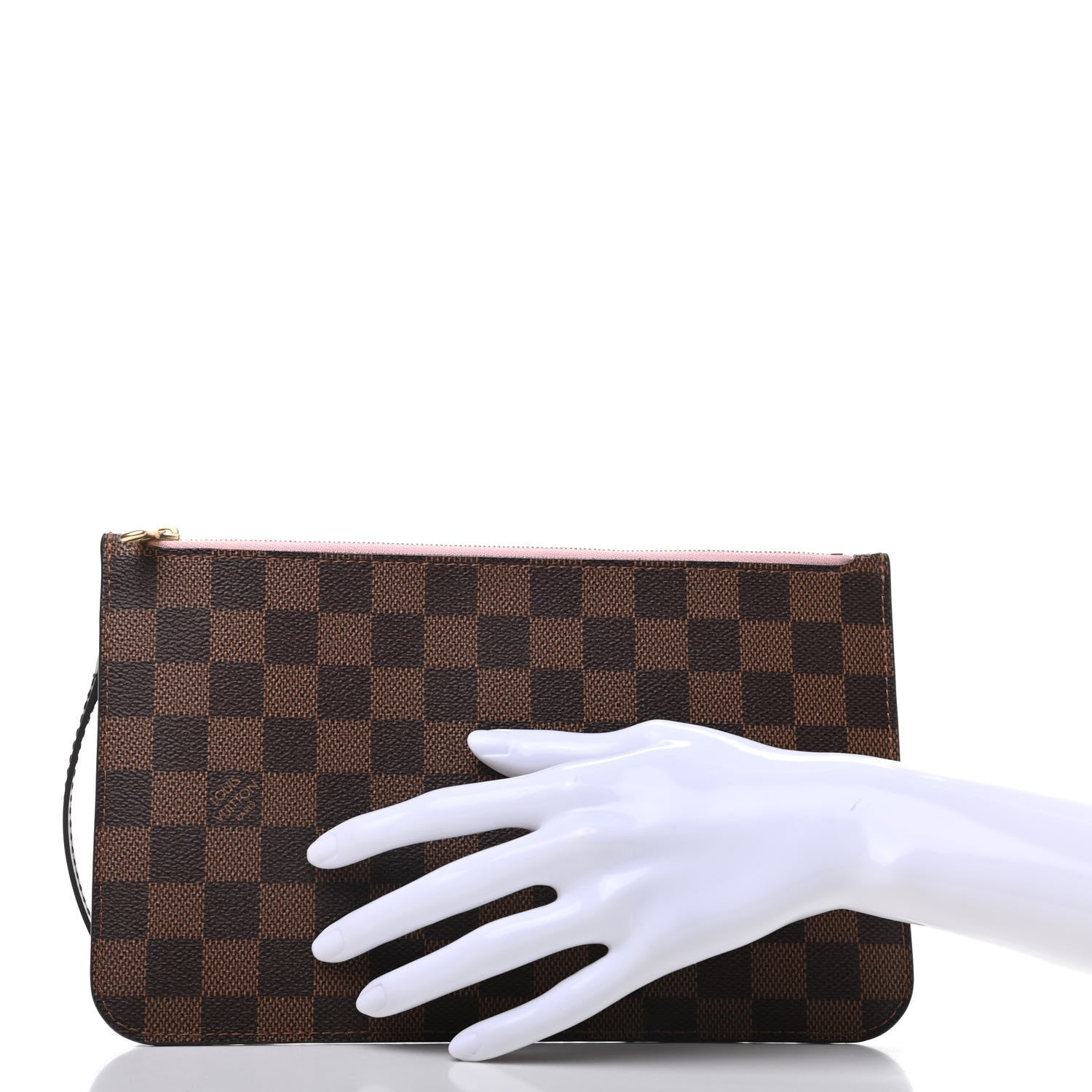 Louis Vuitton Damier Ebene Neverfull MM GM Pochette Rose Ballerine 2 of 7