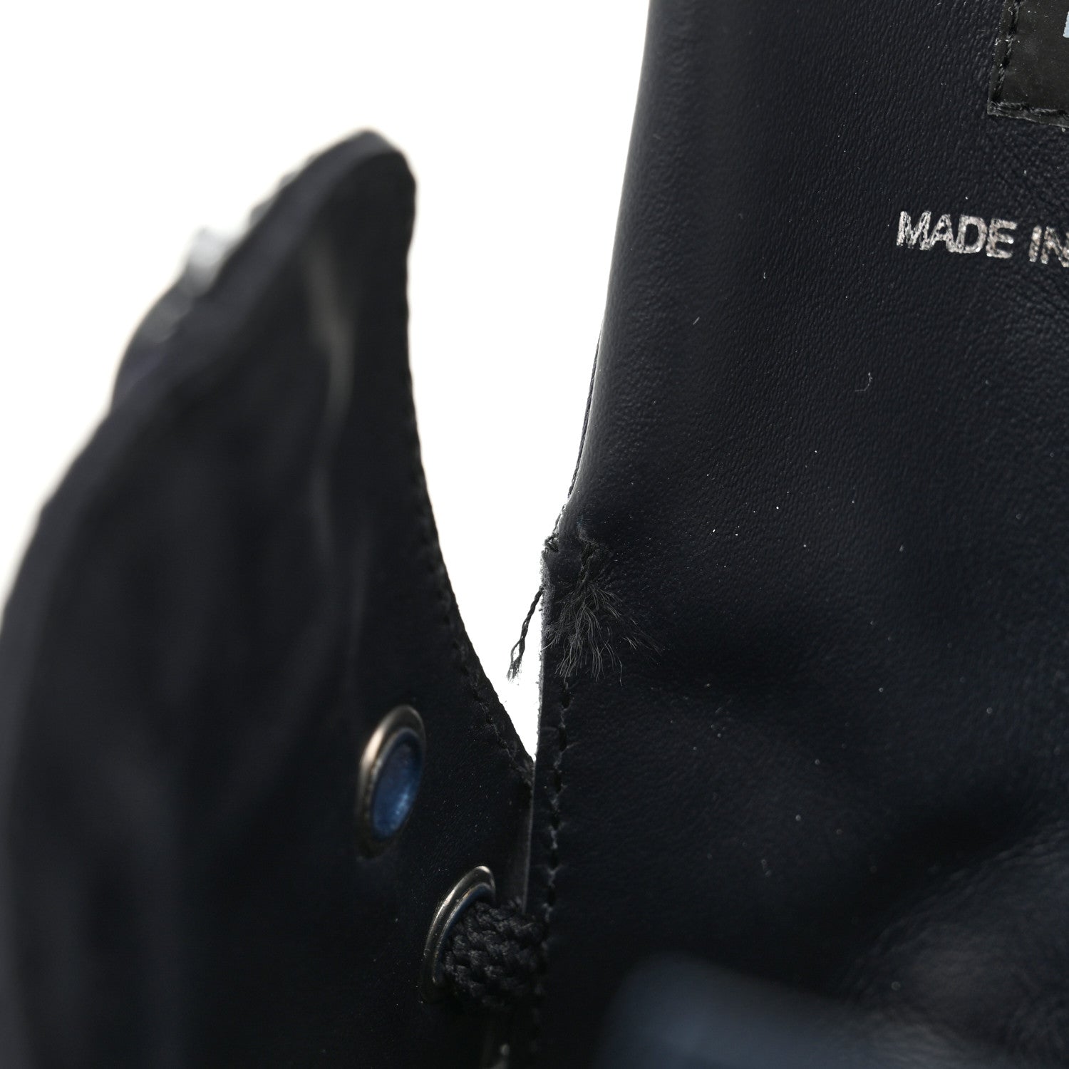 Prada Spazzolato Re-Nylon Metal Triangle Logo Womens 50mm Combat Boots 39.5 Bleu 9 of 10