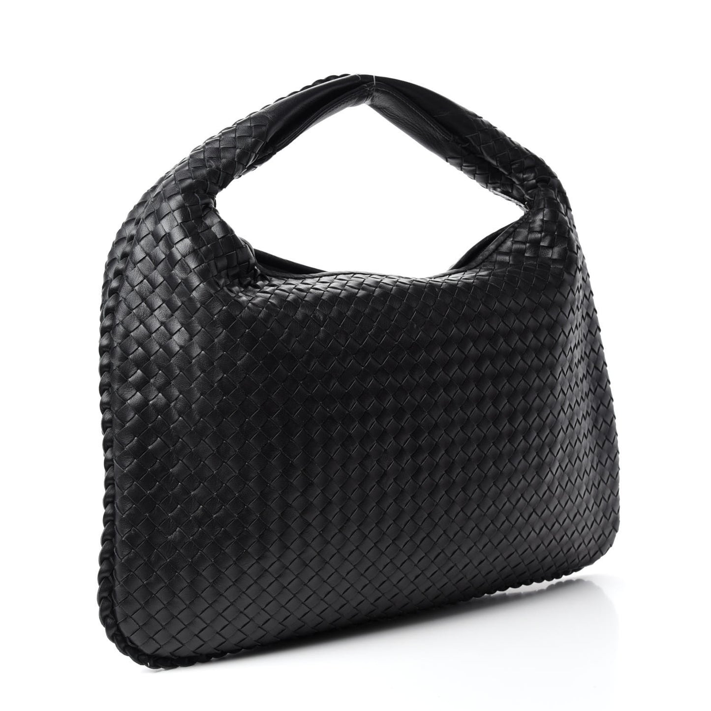 Nappa Intrecciato Large Veneta Hobo Black