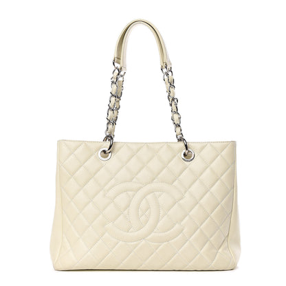 Chanel Caviar Quilted Grand Shopping Tote GST Ecru 1 of 15