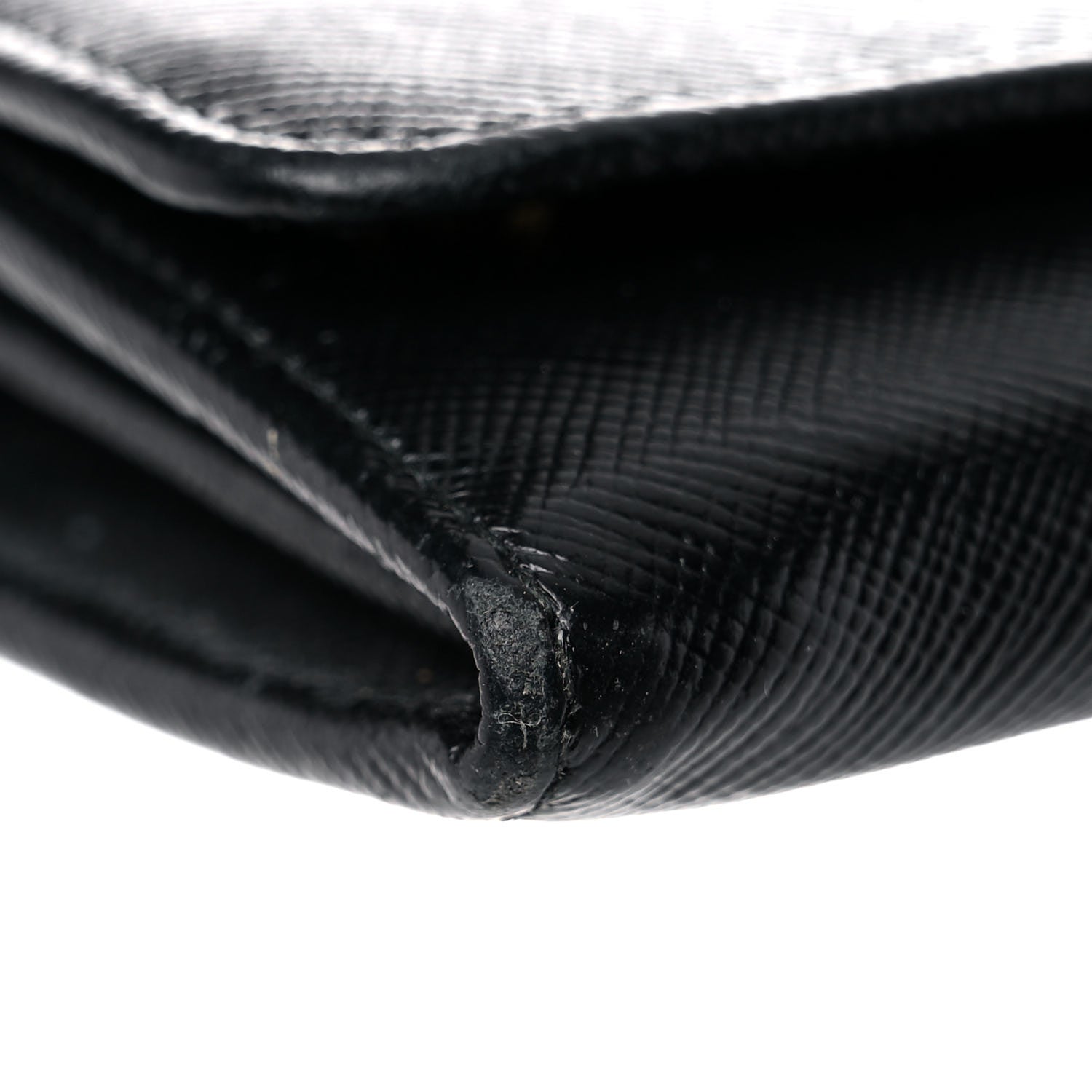 Prada Saffiano Metal Continental Flap Wallet Black 11 of 21