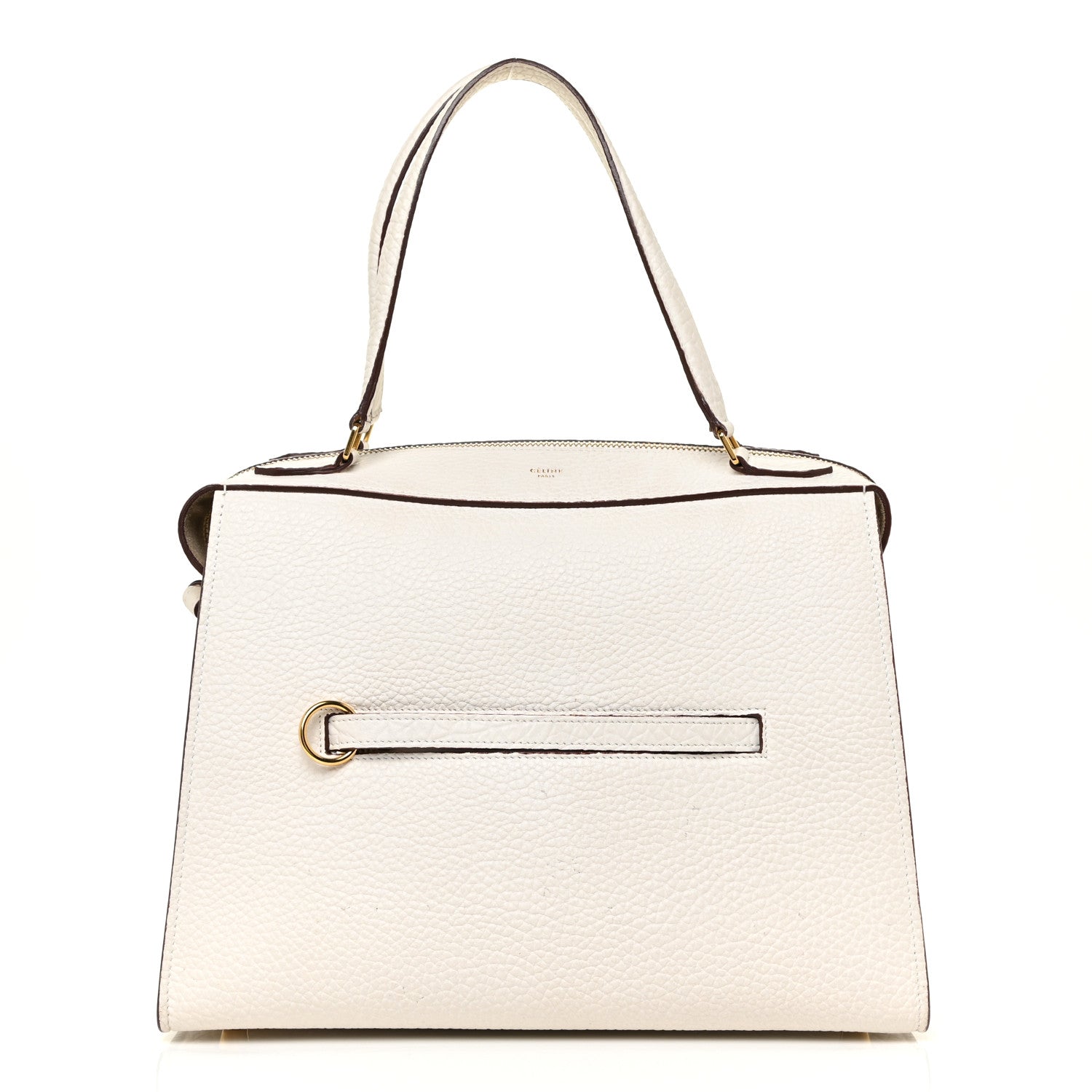 Celine Bullhide Calfskin Medium Ring Bag White 1 of 22