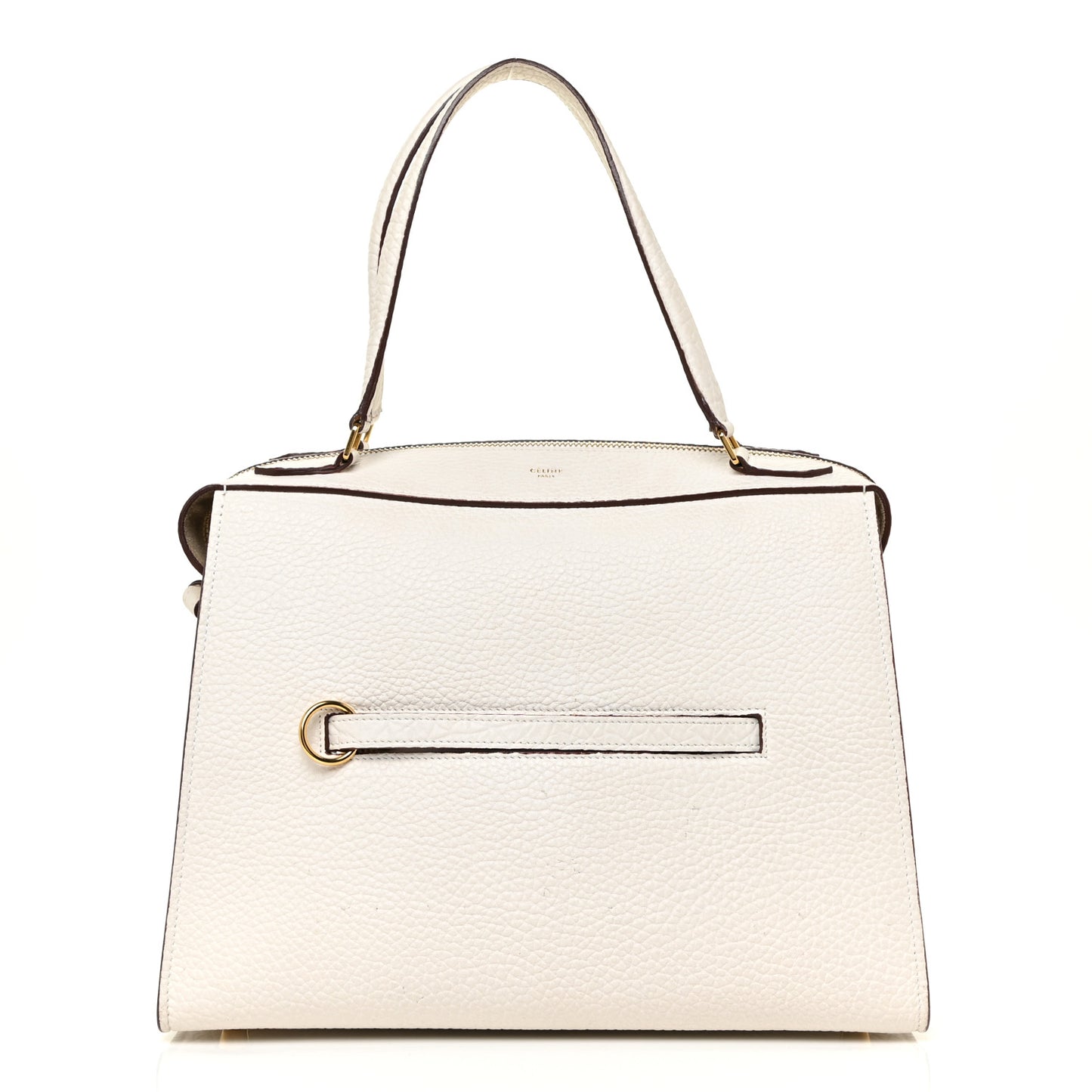 Bullhide Calfskin Medium Ring Bag White