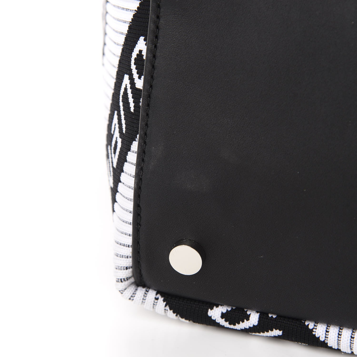 Alexander Wang Knit Jacquard Diagonal Logo Roxy Tote White Black 10 of 12