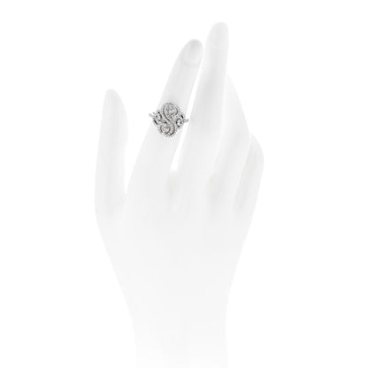 Tiffany Platinum Diamond Enchant Double Heart Ring 49 5 2 of 6
