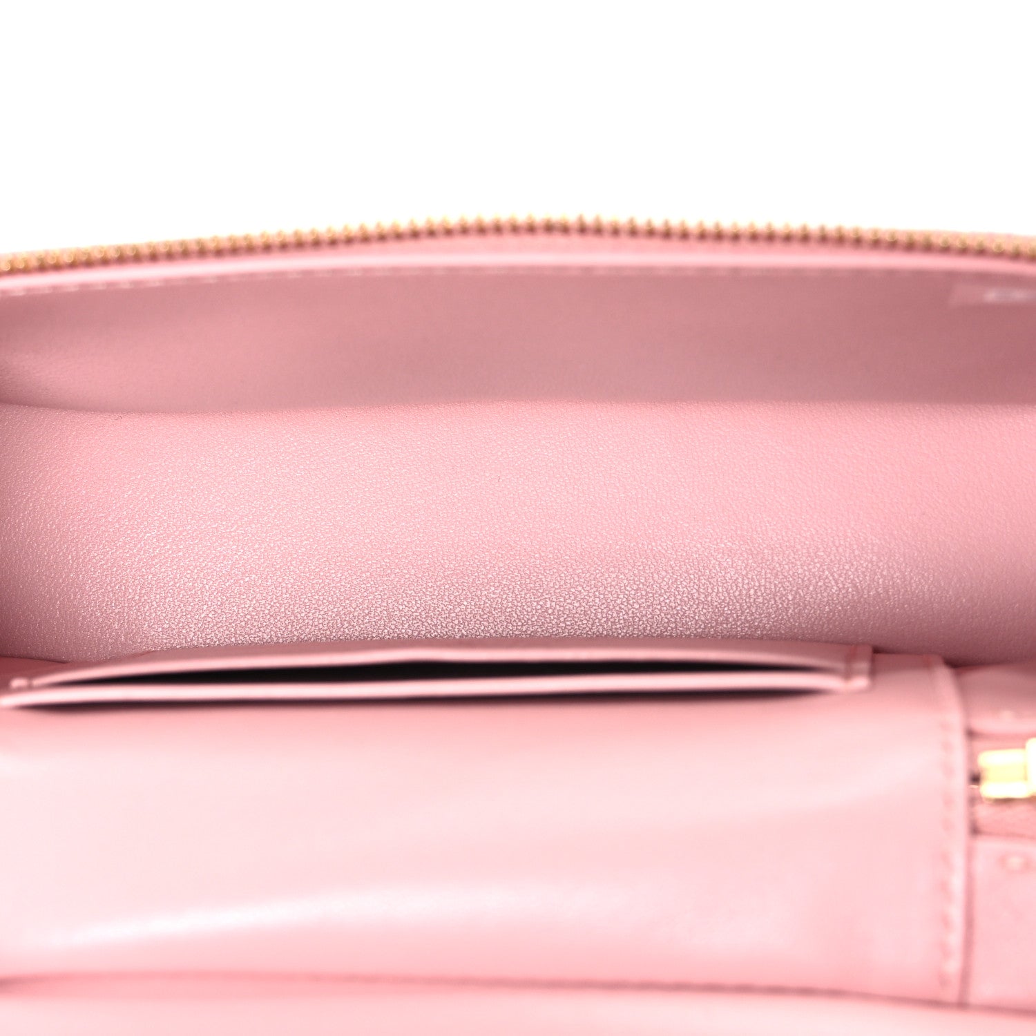 Chanel Calfskin Crocodile Embossed Crococo Top Handle Slim Vanity Case With Chain Light Pink 5 of 11