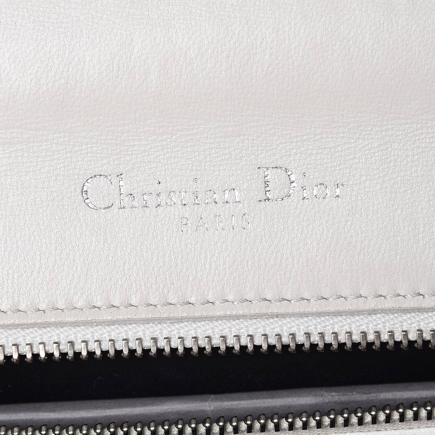 Lambskin Crystal Studded Small Diorama Flap Bag Off White