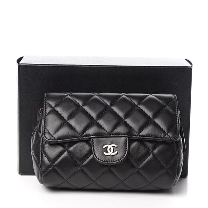 Chanel Lambskin Quilted Flap Cosmetic Case Black 9 of 9