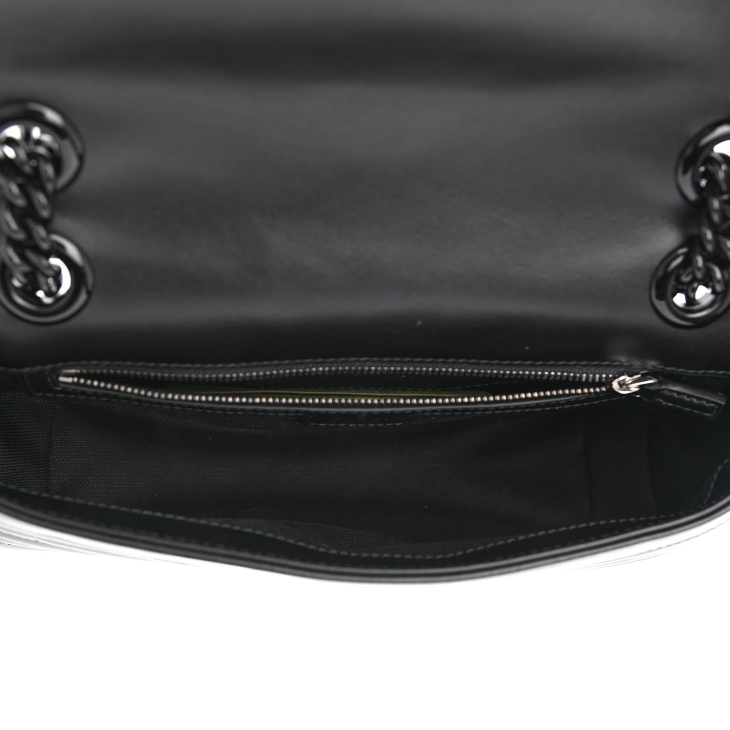 Gucci Calfskin Matelasse Monochrome Small GG Marmont Shoulder Bag Black 4 of 9