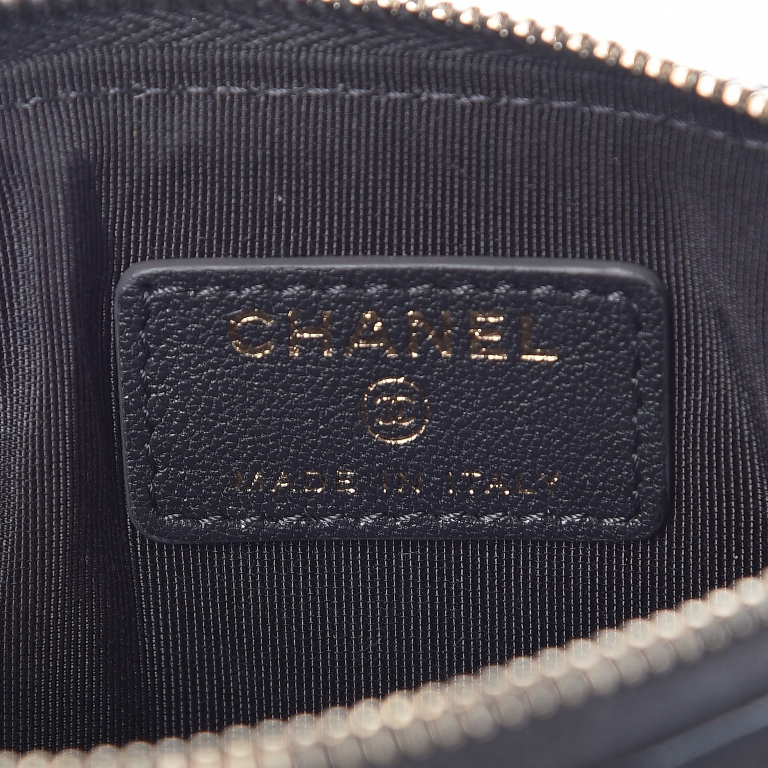 Chanel Sheepskin Quilted Small Vintage Mademoiselle Cosmetic Case Charcoal 6 of 8