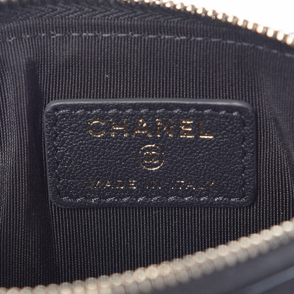 Chanel Sheepskin Quilted Small Vintage Mademoiselle Cosmetic Case Charcoal 6 of 8