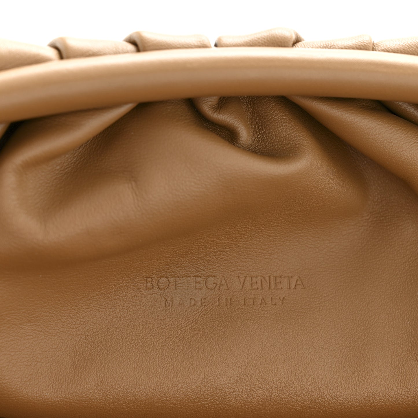 Smooth Butter Calf The Pouch Oversized Clutch Cammello