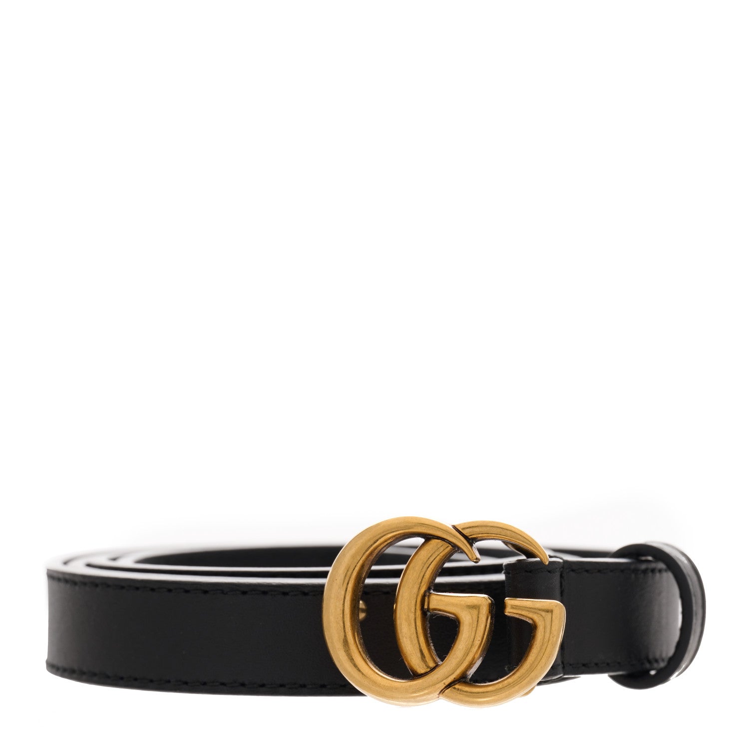 Gucci Calfskin Double G 20mm Belt 105 42 Black 1 of 4