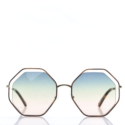 Chloe Poppy Geometric Sunglasses CE132S Havana Brown 2 of 7