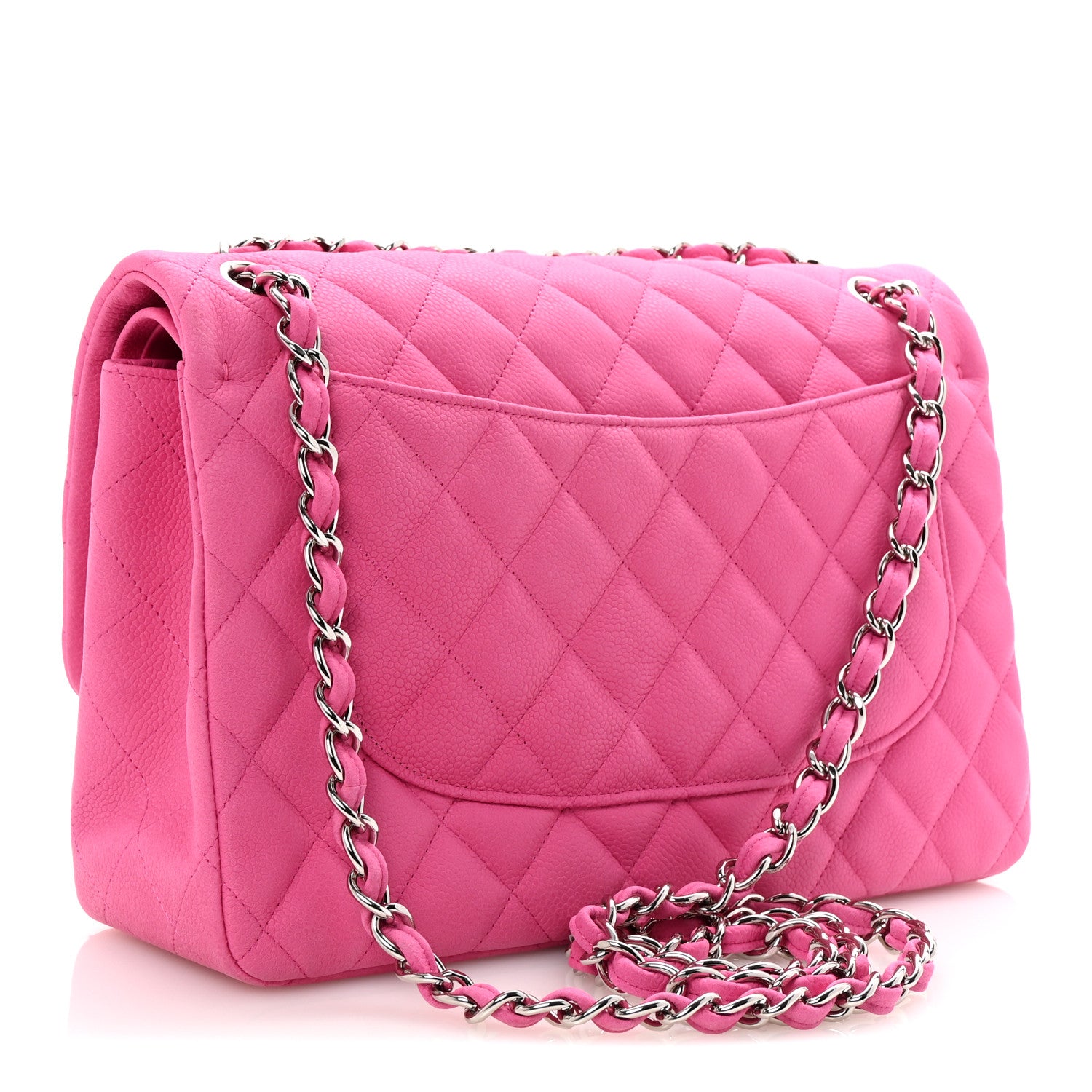 Chanel Iridescent Caviar Quilted Jumbo Double Flap Pink 3 of 10