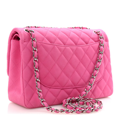 Chanel Iridescent Caviar Quilted Jumbo Double Flap Pink 3 of 10