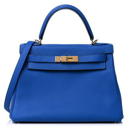 Hermes Togo Kelly Retourne 28 Bleu Zellige 1 of 11