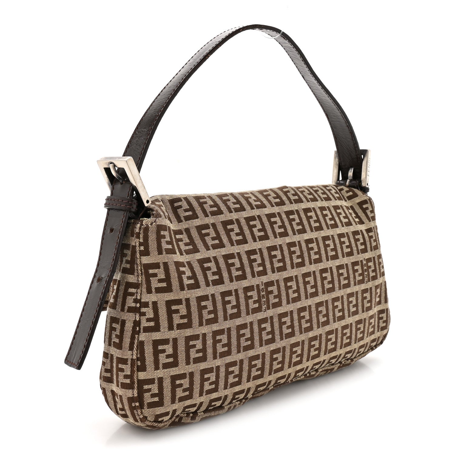 Fendi Zucchino Baguette Toro Mogano Panna 3 of 11
