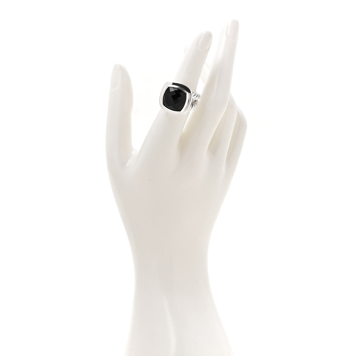 Sterling Silver Black Onyx 14mm Albion Ring 52 6