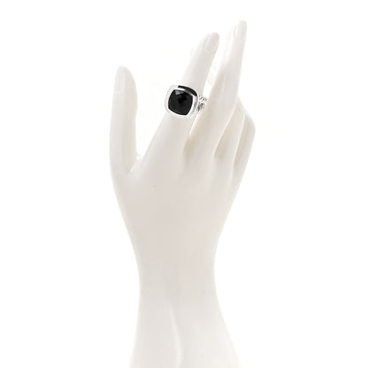 David Yurman Sterling Silver Black Onyx 14mm Albion Ring 52 6 2 of 5